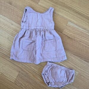 Little Planet organic cotton muslin dress and diaper cover